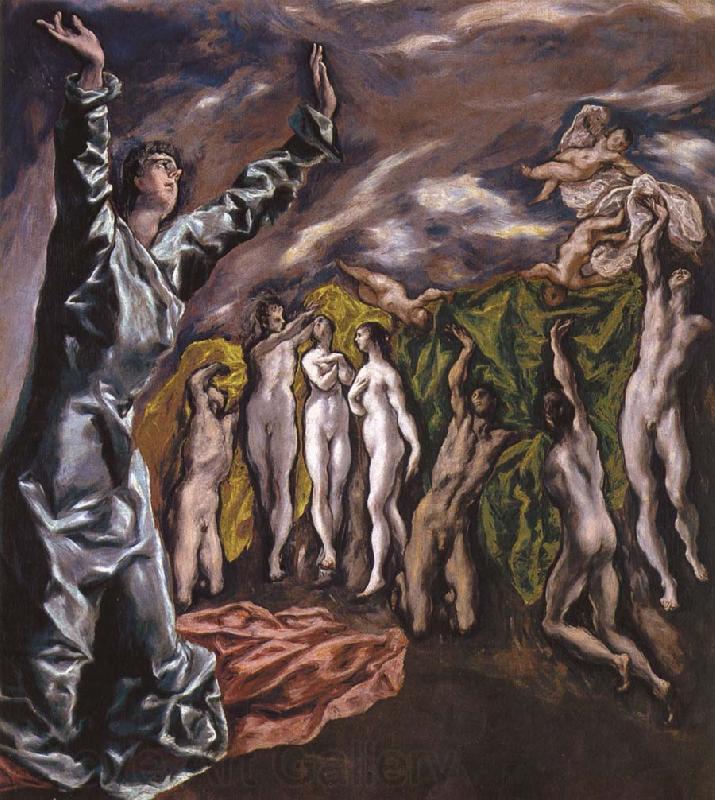 El Greco The Vision of St John Norge oil painting art